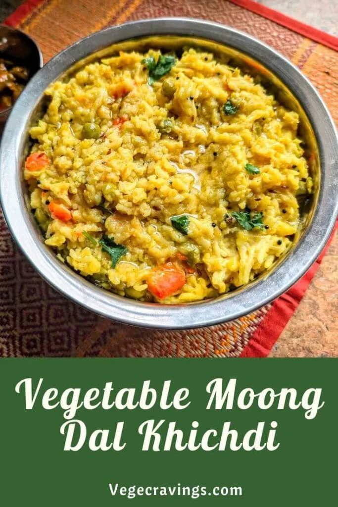 Moong Dal Khichdi is a light, healthy and comforting one-pot meal made with rice, yellow lentils and spices. Easy to digest and delicious!