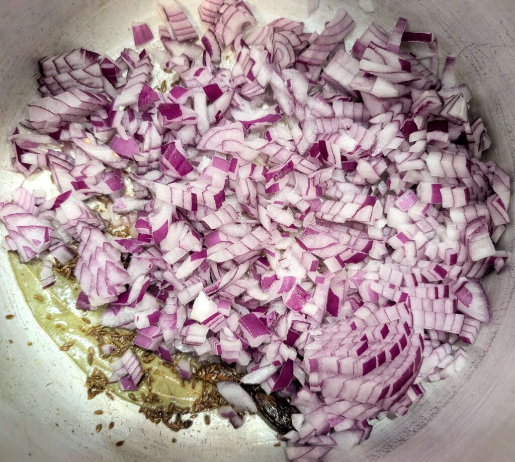 Chole Recipe Chana Masala Step By Step Instructions - add onions