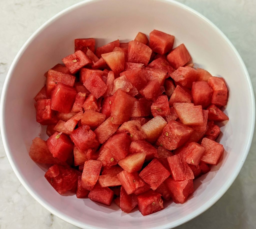 Watermelon Feta Salad Recipe Instructions 1