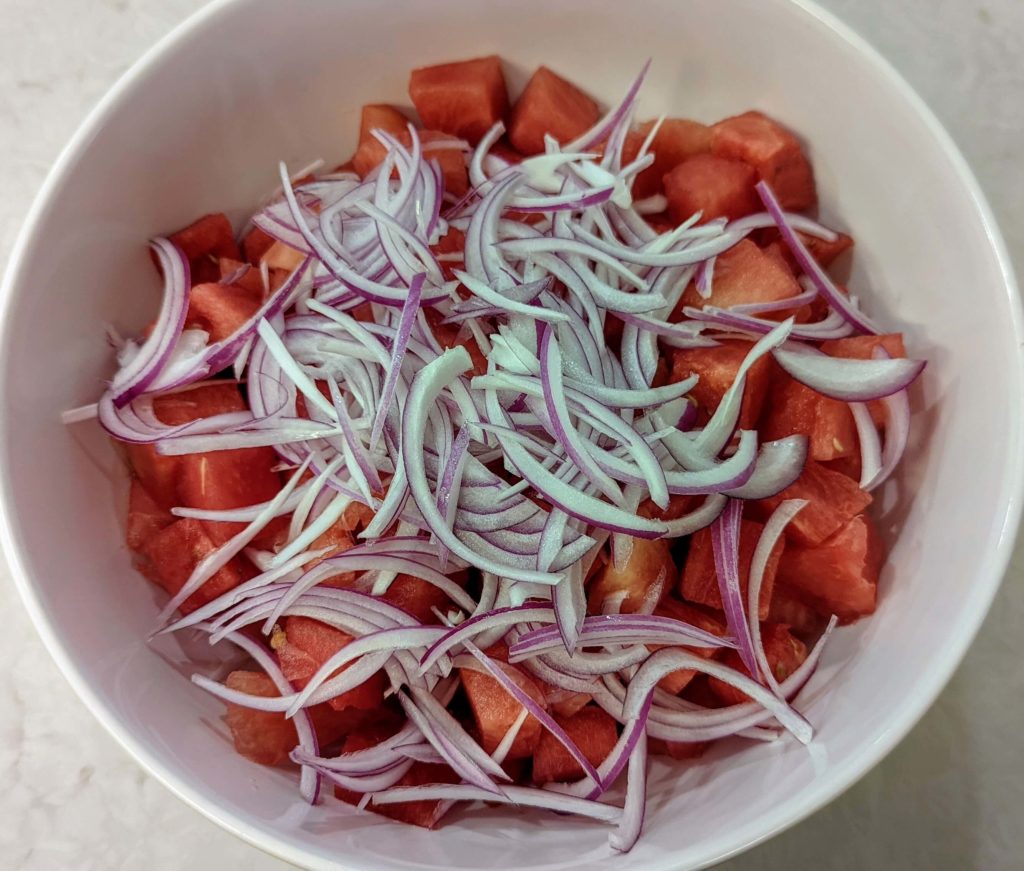Watermelon Feta Salad Recipe Instructions 2