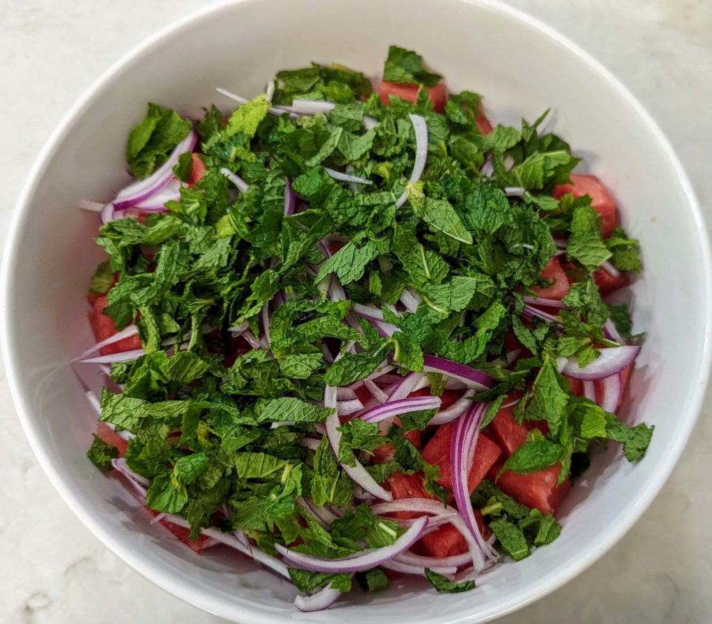 Watermelon Feta Salad Recipe Instructions 3