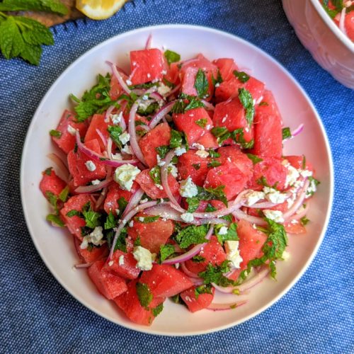 Watermelon Feta Salad Recipe Instructions