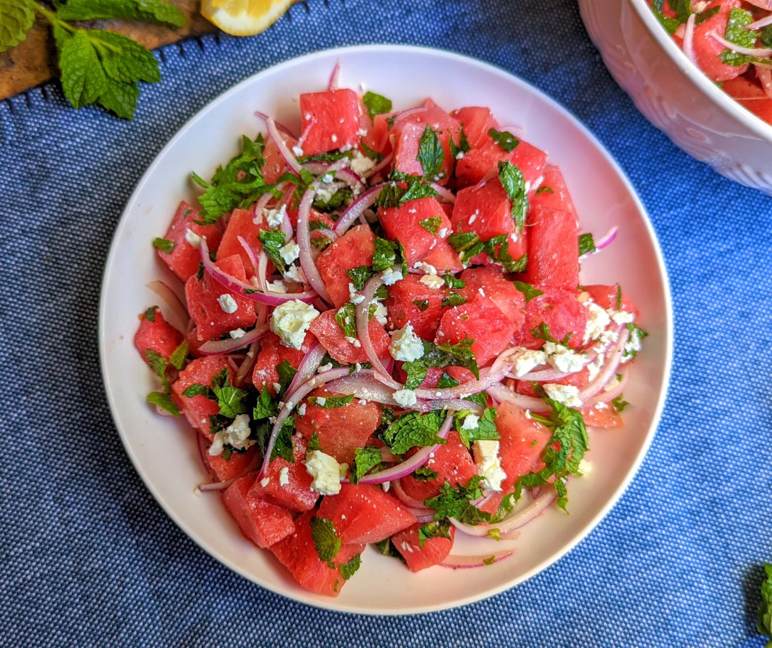 Watermelon Feta Salad Recipe Instructions