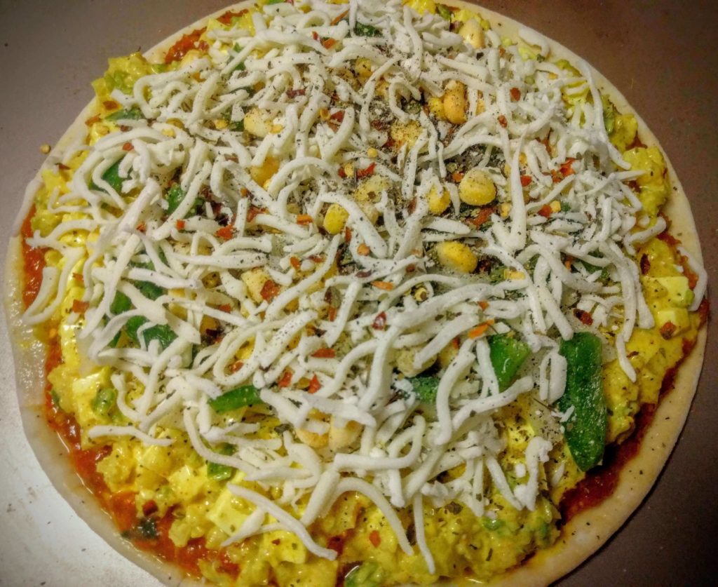 Paneer Tikka Pizza Recipe Step By Step Instructions 6