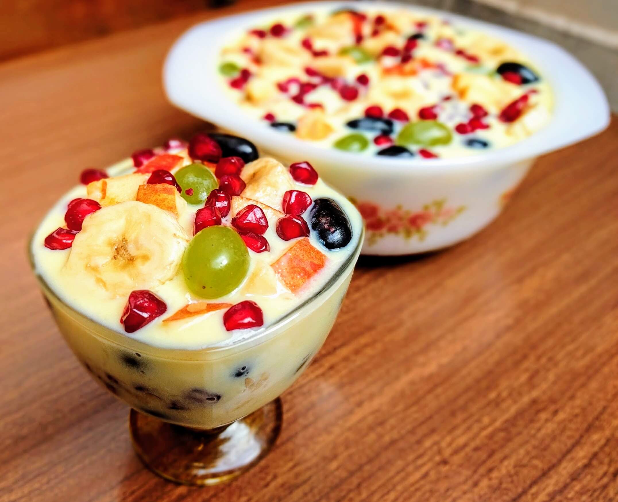 Fruit Custard is delicious and soothing dish which combines a flavorful dessert with the added health benefits for fruits.
