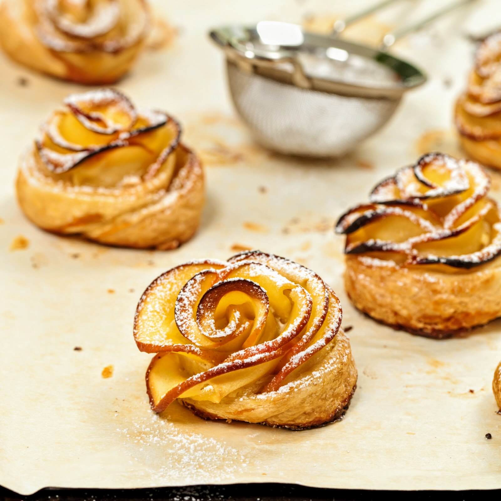 Apple Roses With Puff Pastry Recipe Vegecravings