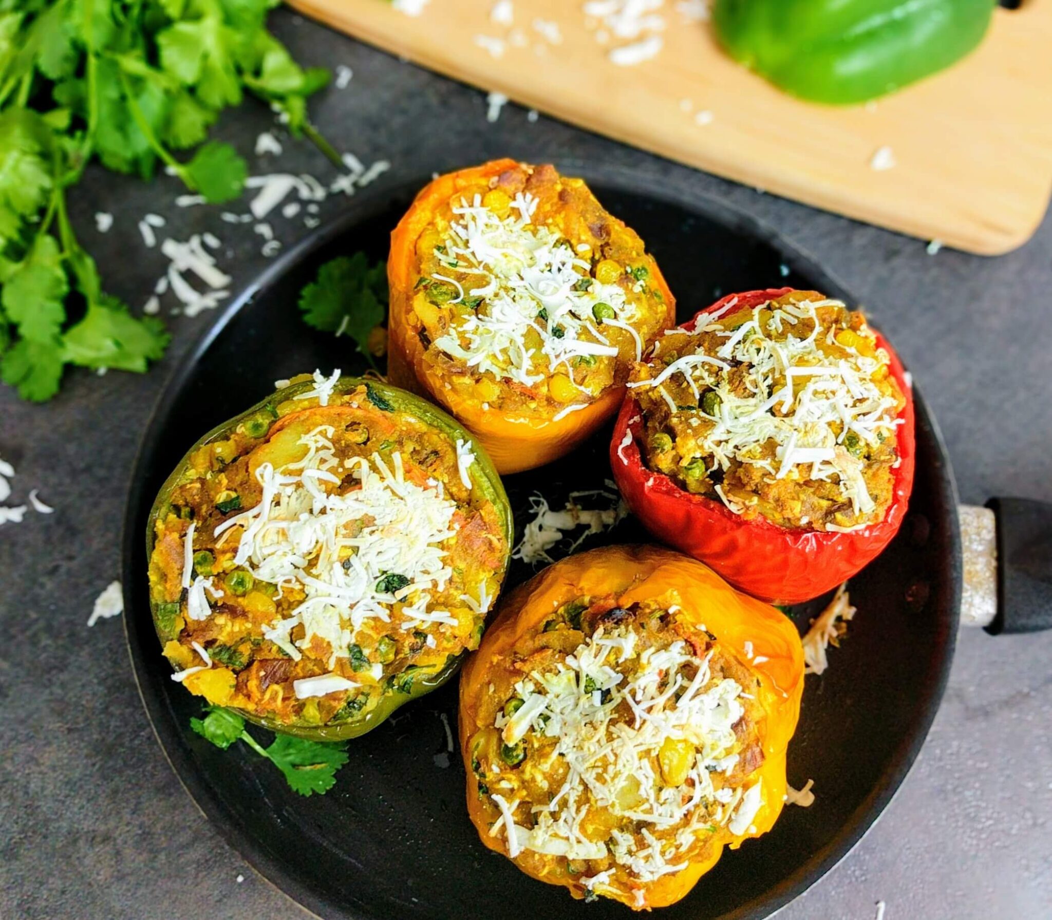 Stuffed Capsicum Recipe | Bharwa Shimla Mirch | Stuffed Bell Peppers