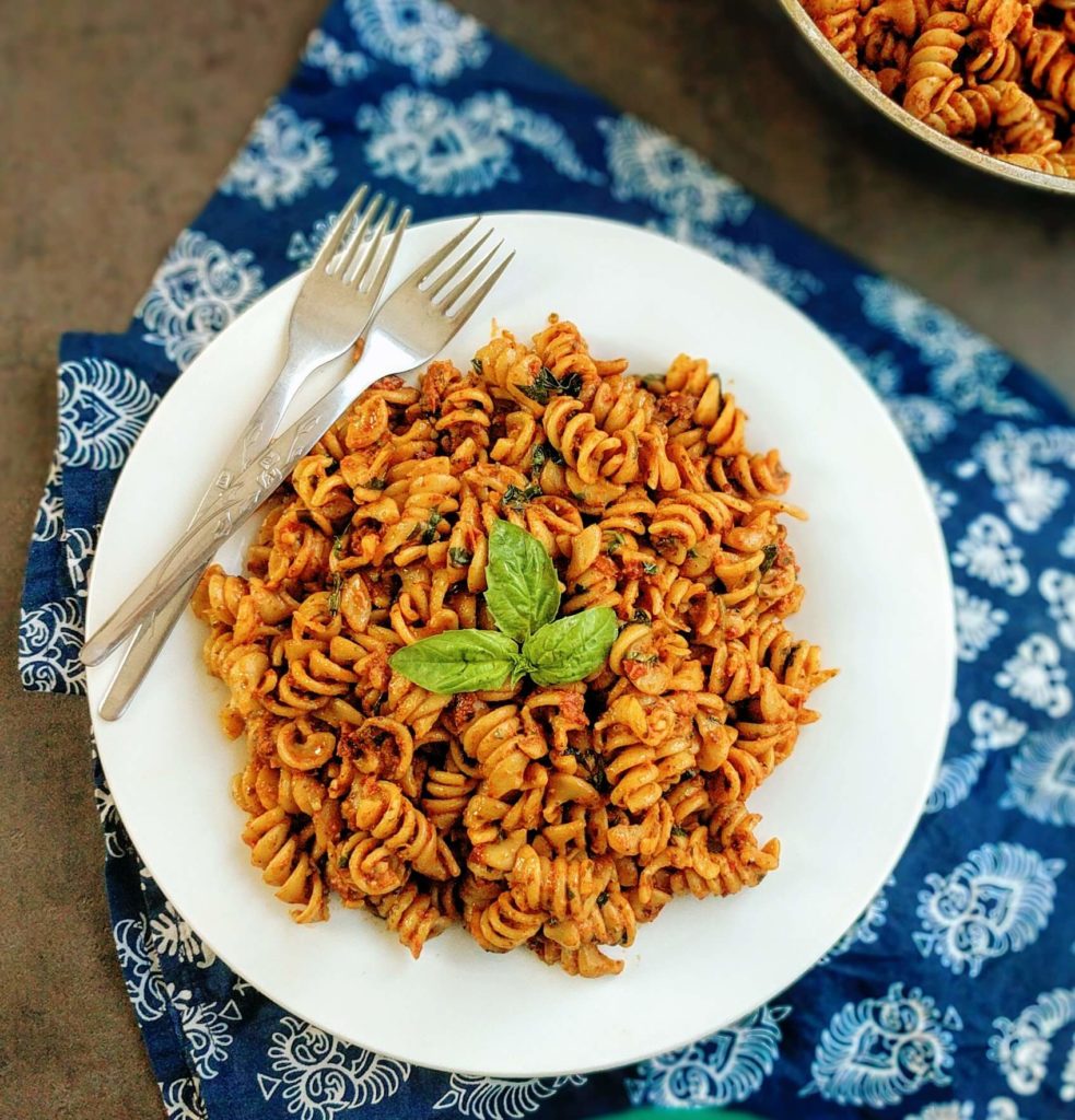 Sun-Dried Tomato And Pesto Pasta Recipe Step By Step Instructions