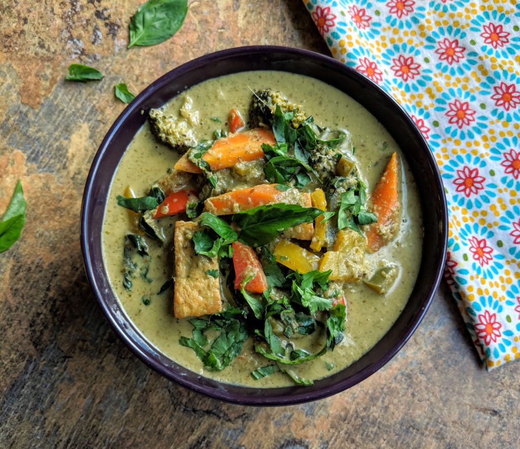 Vegetarian Thai Green Curry Recipe Step By Step Instructions
