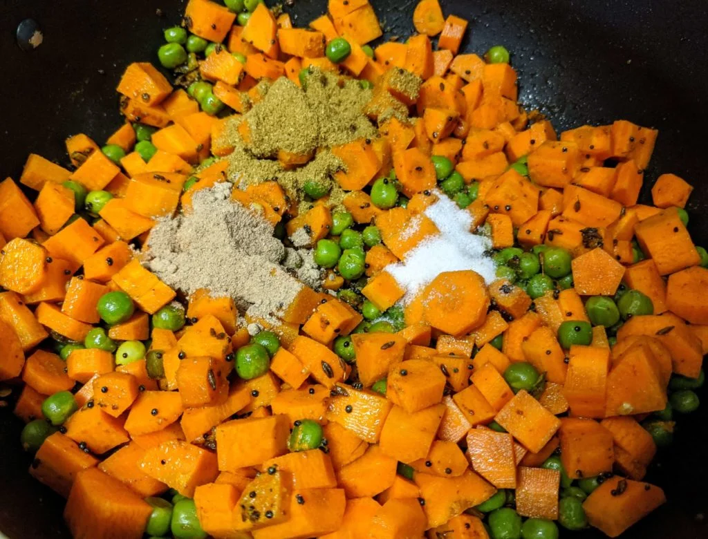Gajar Matar Sabzi Recipe Step By Step Instructions 6