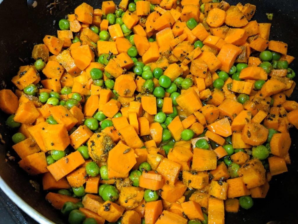 Gajar Matar Sabzi Recipe Step By Step Instructions 7