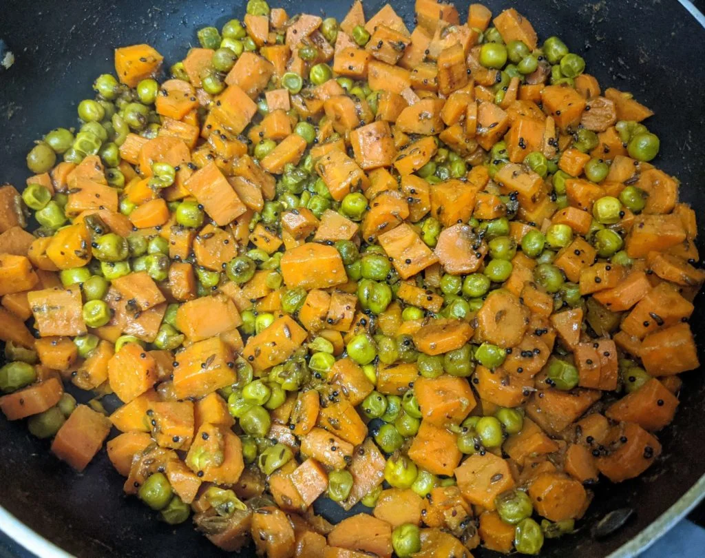 Gajar Matar Sabzi Recipe Step By Step Instructions 8