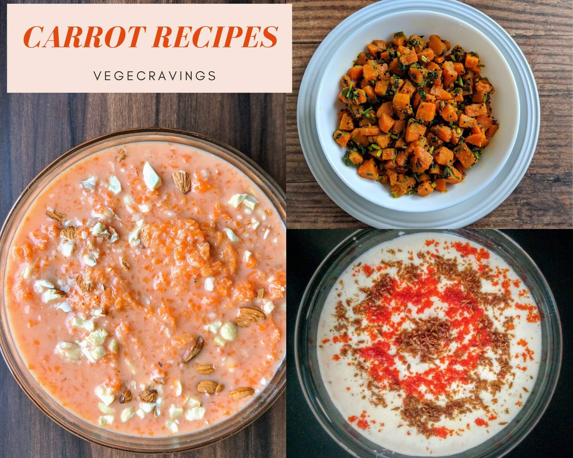 Here is a list of some delicious and easy to cook gajar or carrot recipes to add seasonal taste, color and nutrition to your food!
