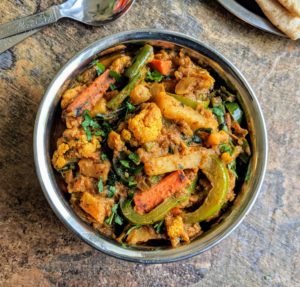Veg kadai is a delicious Indian vegetarian dish comprising of a mixture of veggies in cooked in a gravy flavored with a special kadai masala.