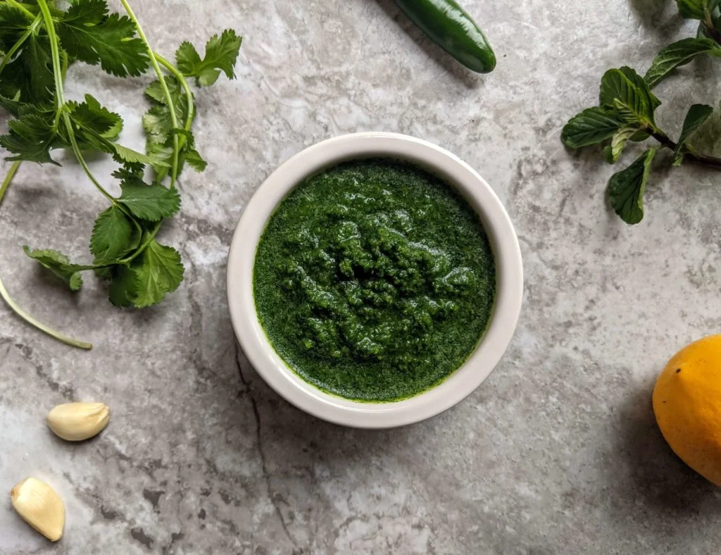 Mint Coriander Chutney Recipe Step By Step Instructions