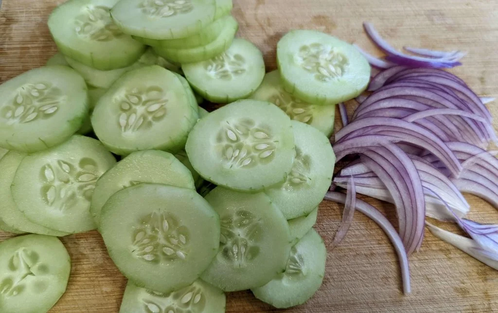 Creamy Cucumber Salad Recipe Step By Step Instructions 1