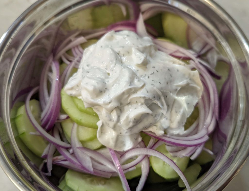 Creamy Cucumber Salad Recipe Step By Step Instructions 6