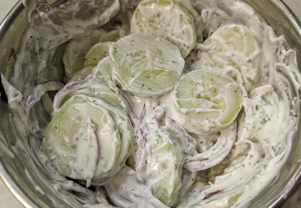 Creamy Cucumber Salad Recipe Step By Step Instructions 7