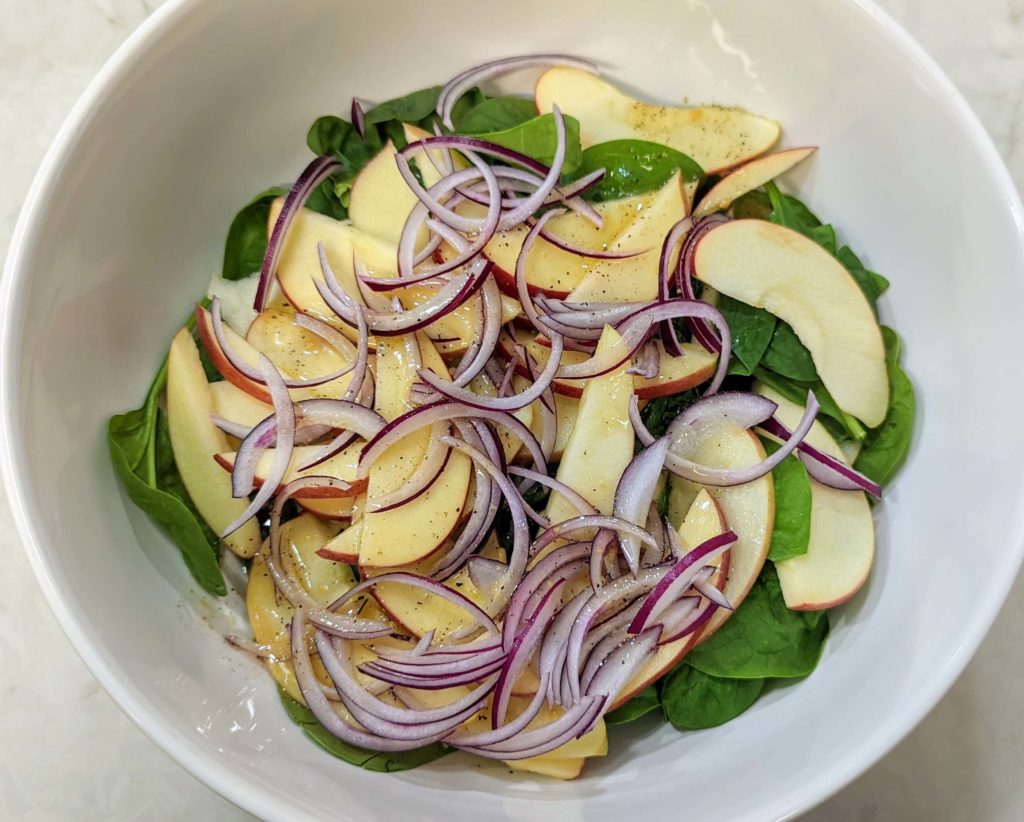 Spinach Apple Pecan Salad Recipe Step By Step Instructions 6