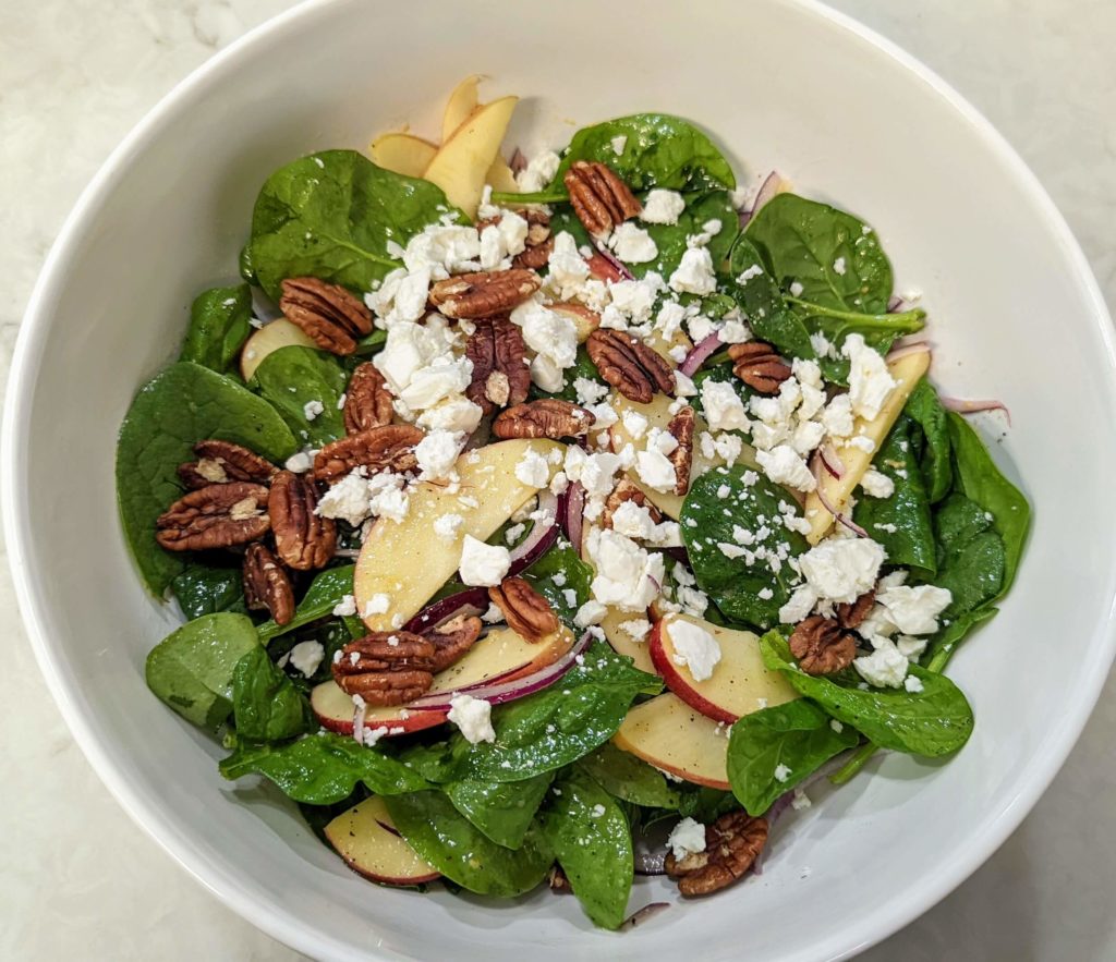Spinach Apple Pecan Salad Recipe Step By Step Instructions 8