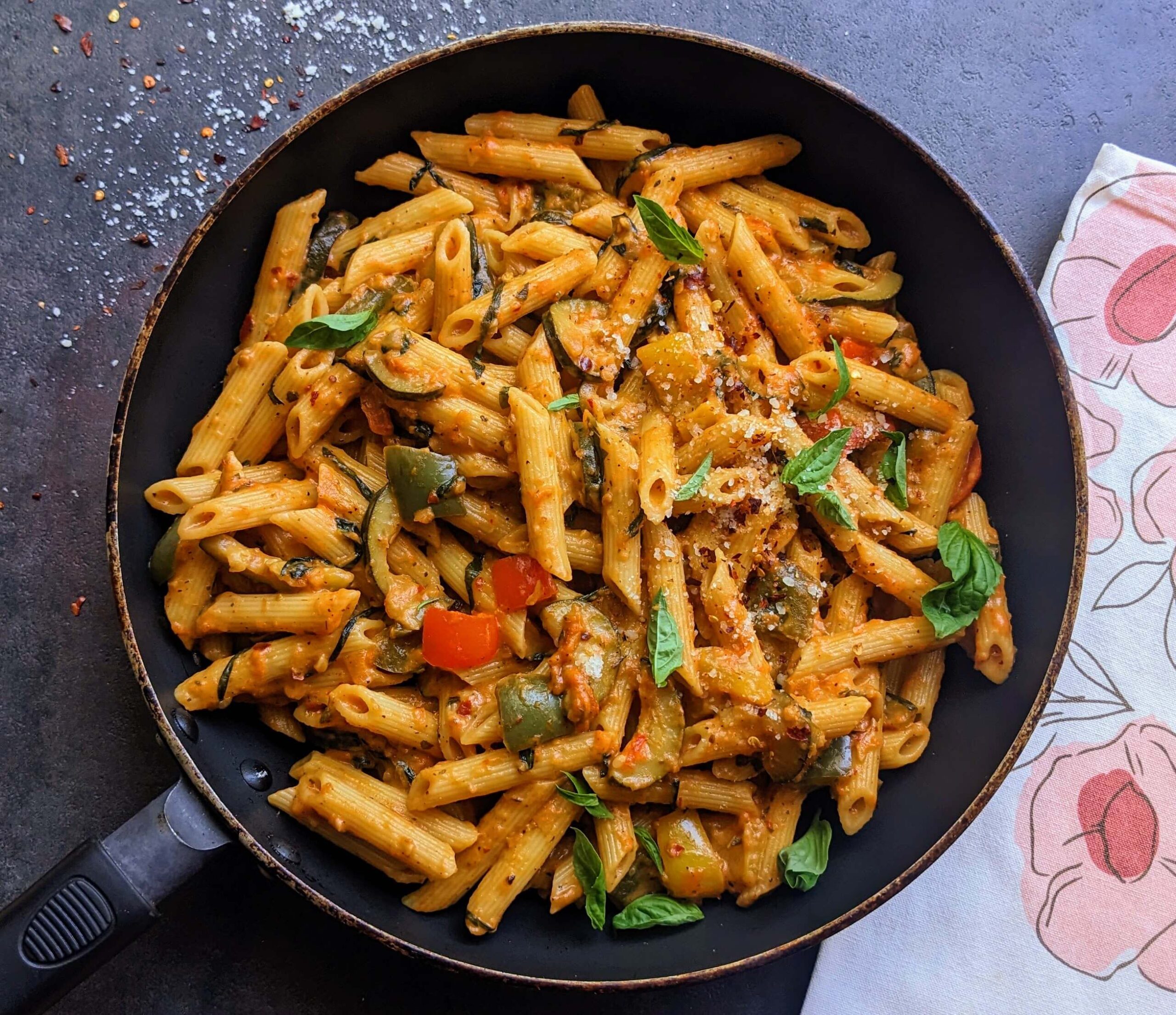 Pink Sauce Pasta Recipe - It's Raining Flour