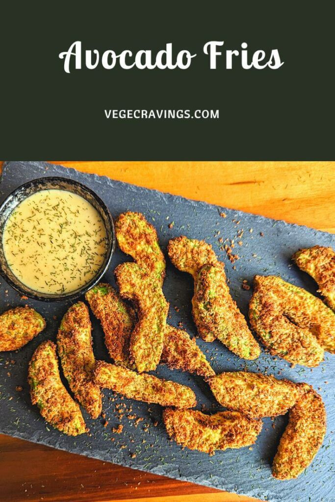 Avocado fries are made with avocado wedges coated in a crispy batter and fried or baked till golden brown.