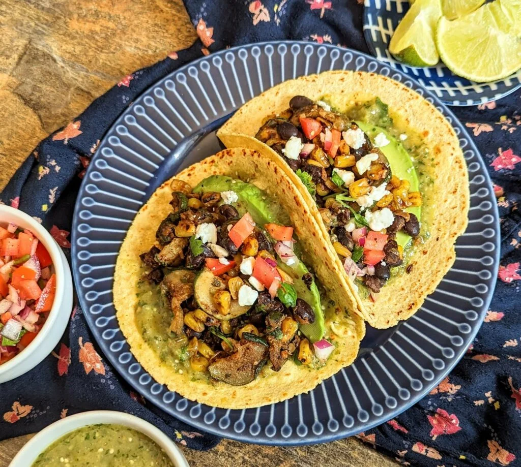 Corn, Zucchini and Black Bean Tacos Recipe Step By Step Instructions