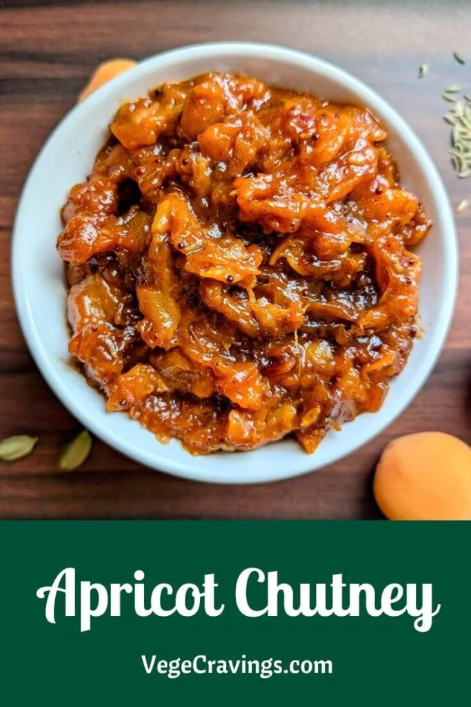 Apricot chutney is a sweet, spicy & tangy Indian condiment made from fresh apricots, perfect for adding a burst of flavor to your snacks & meals.