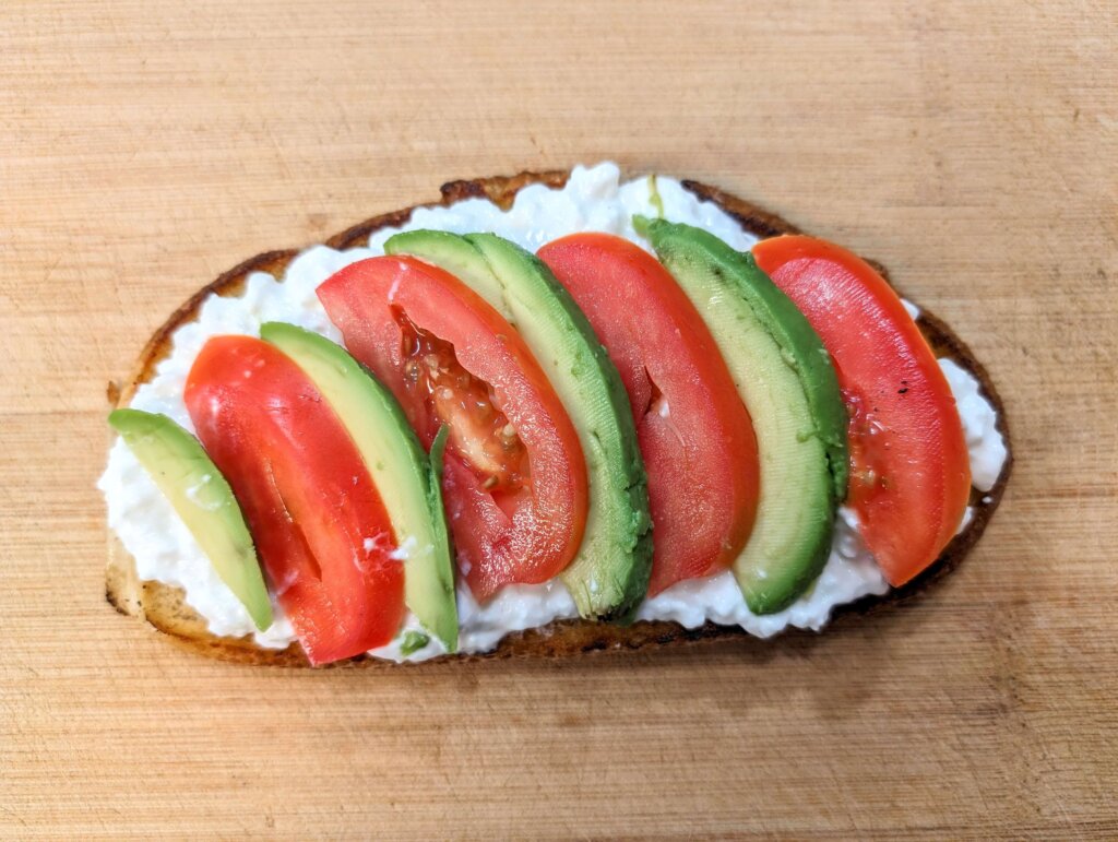 Cottage Cheese Avocado Tomato Toast Recipe Step By Step Instructions 3
