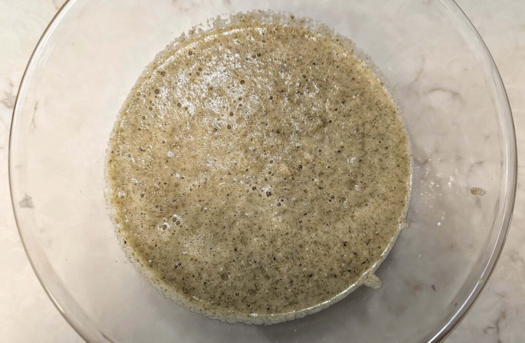 Green Moong Dal Chilla Recipe Step 3 - ground green moong dal