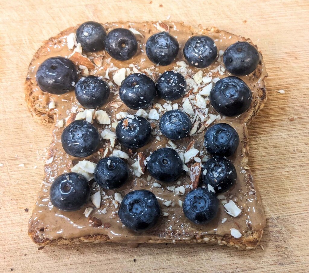 Peanut Butter Blueberry Toast Recipe Step By Step Instructions 4