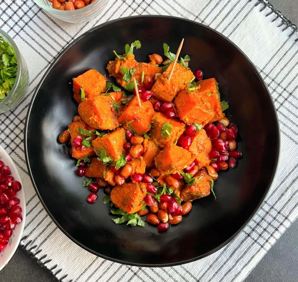 Sweet Potato Chaat Recipe Step By Step Instructions
