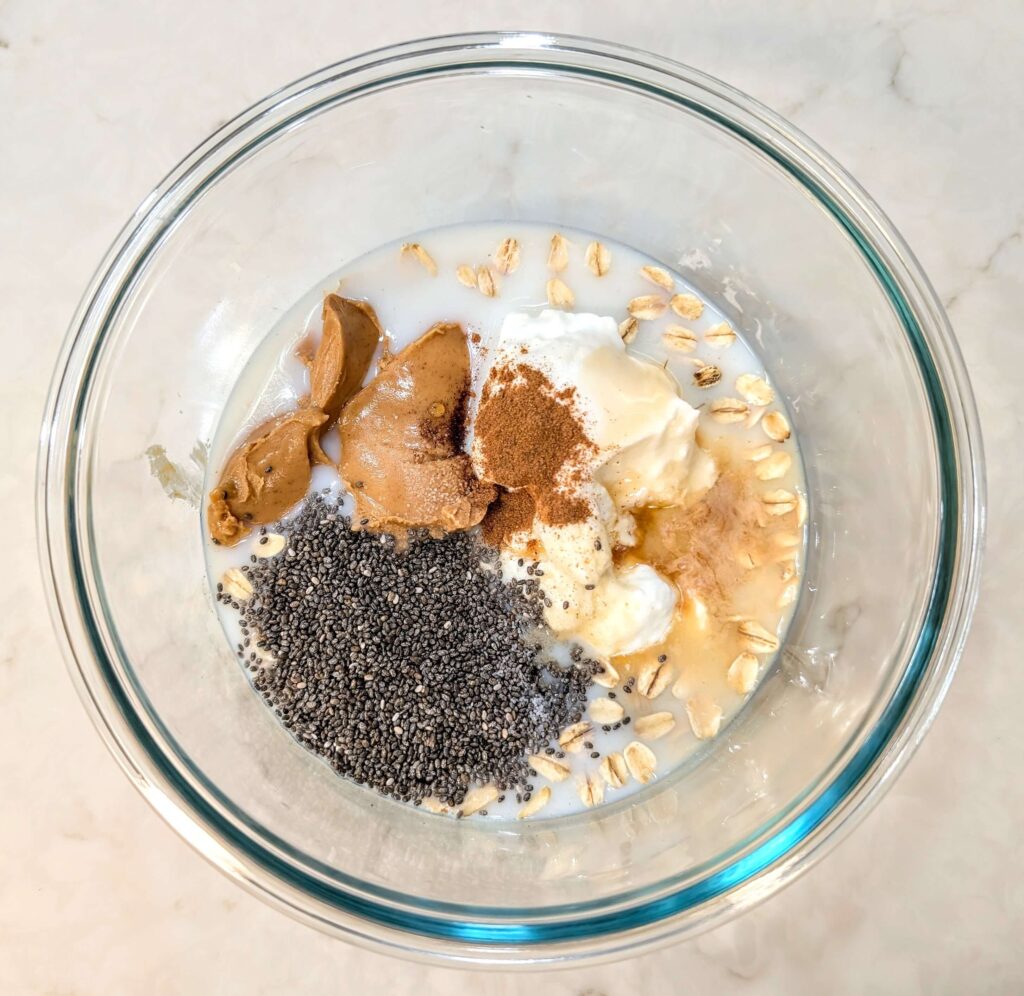 Peanut Butter Overnight Oats Recipe Step By Step Instructions 3
